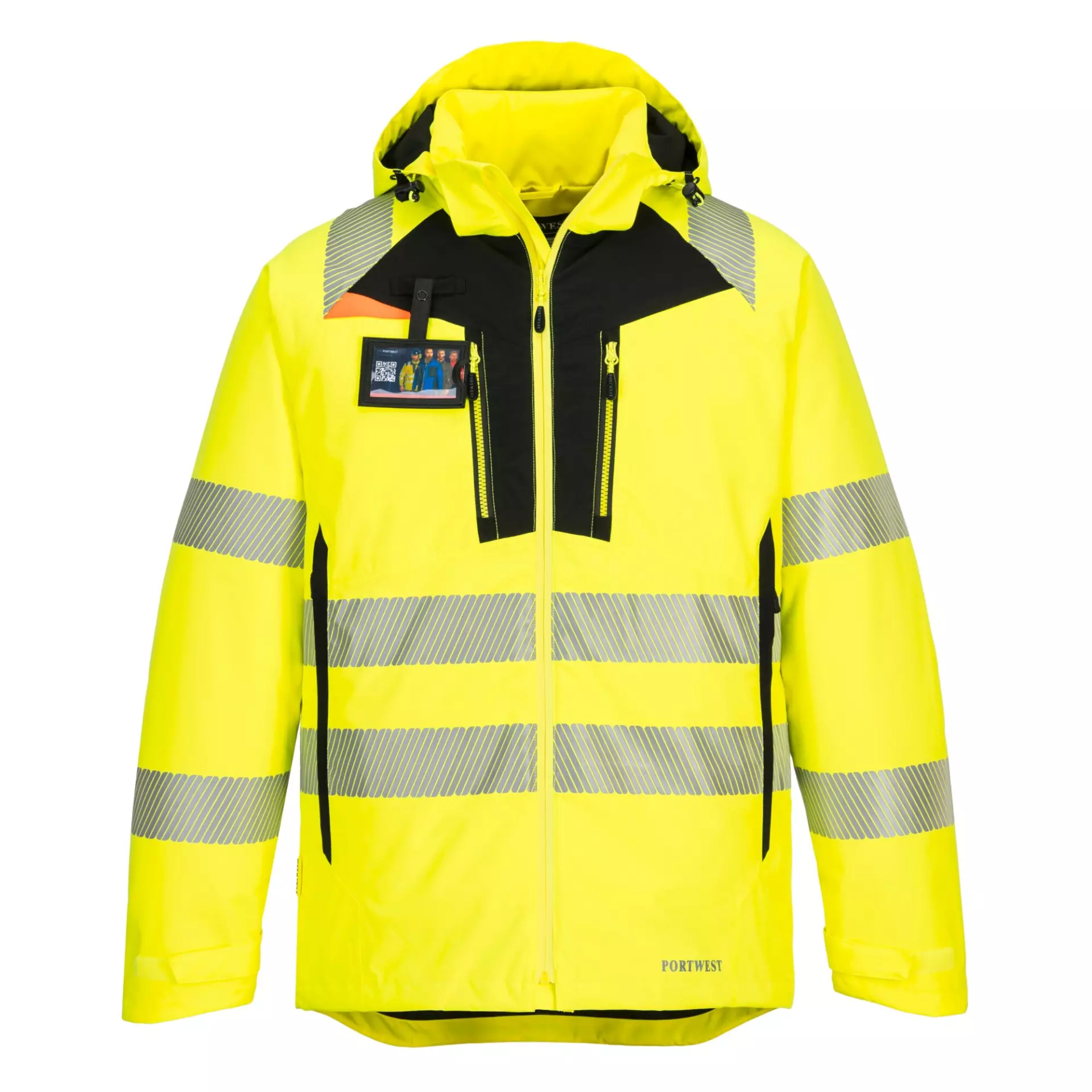 Portwest DX461YBR, DX4 Hi-Vis Winterjacke, Gelb/Schwarz, image 6