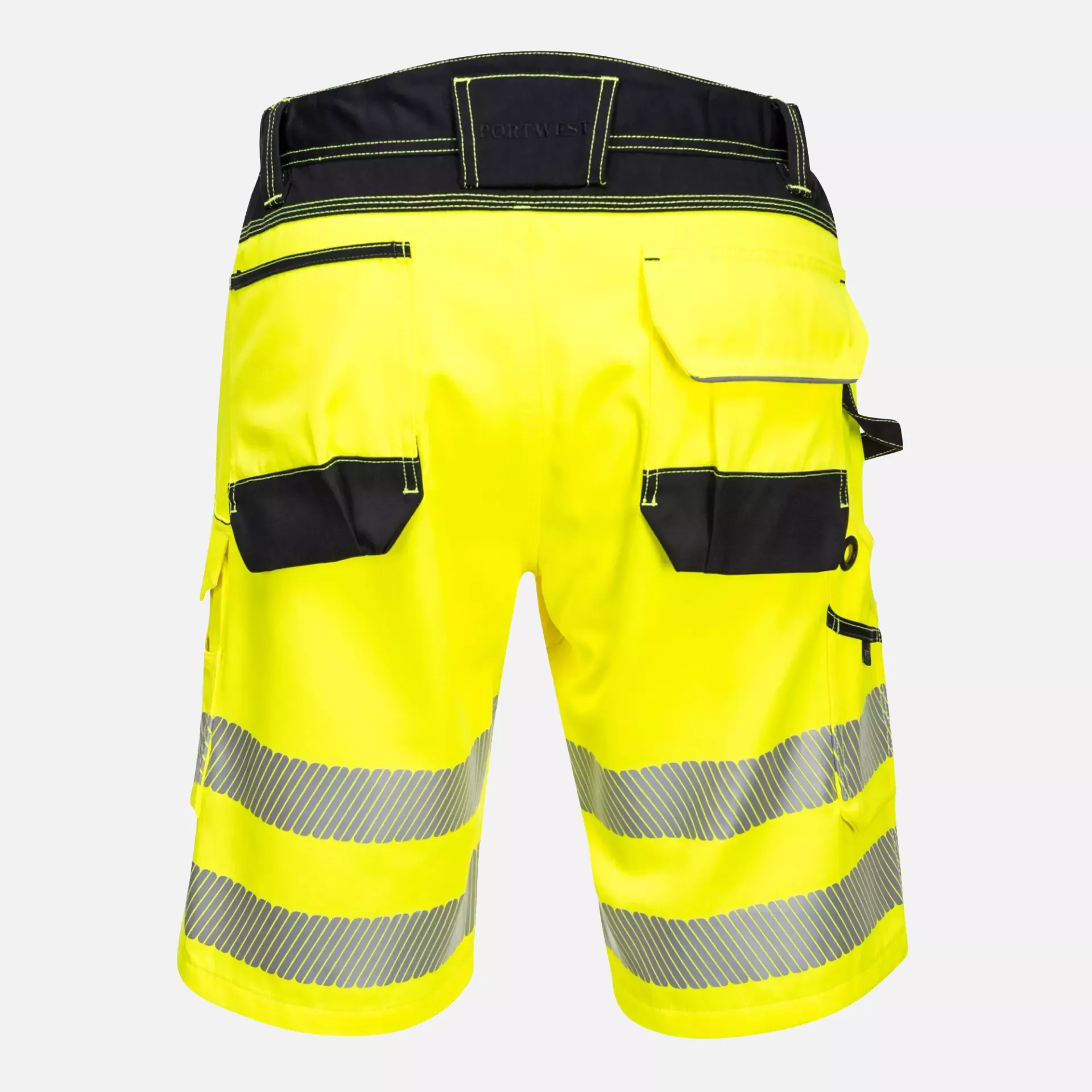 Portwest PW348YBR, PW3 Hi-Vis Shorts, Yellow/Black, image 2