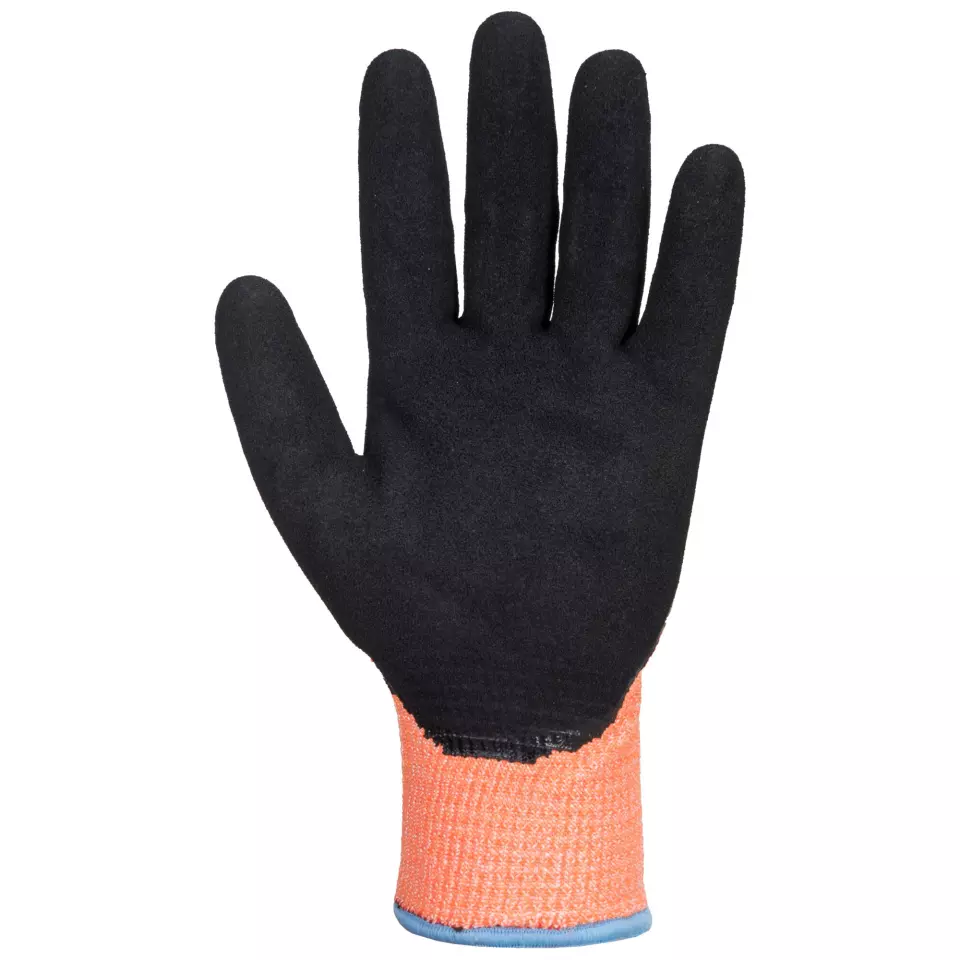 Portwest A646O8R, Vis-Tex Winter Schnittschutz D13 Nitril-Handschuhe, Orange/Schwarz, image 2, gallery thumbnail