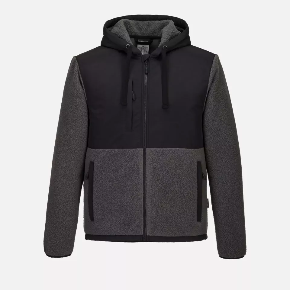 Portwest KX371BGY, KX3 Borg Fleece, Black/Grey, image 1, gallery thumbnail