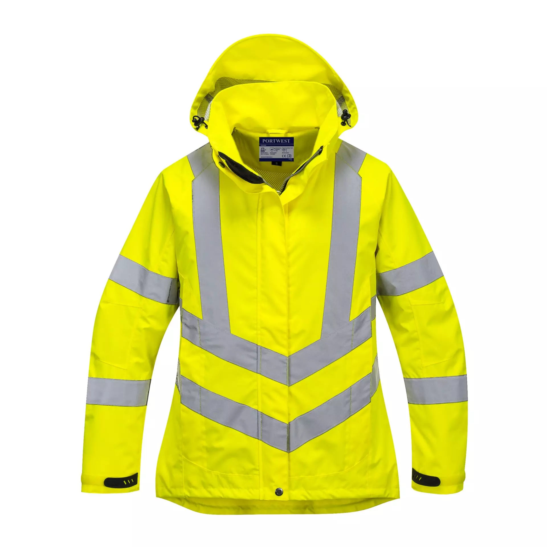 Portwest LW70YER, Hi-Vis Women's Breathable Rain Jacket, Yellow, image 1