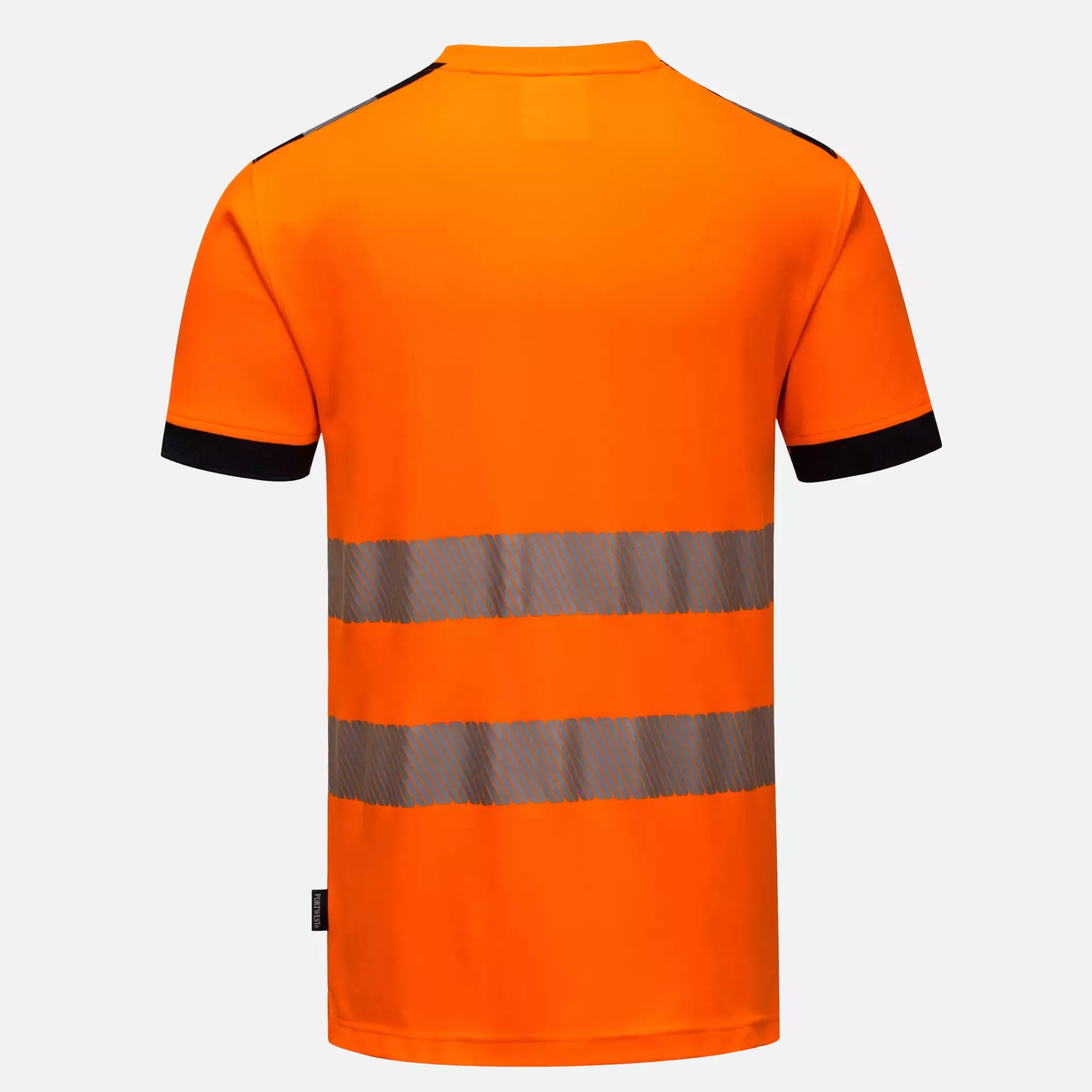 Portwest T181OBR, PW3 Hi-Vis Cotton Comfort T-Shirt S/S, Orange/Black, image 2