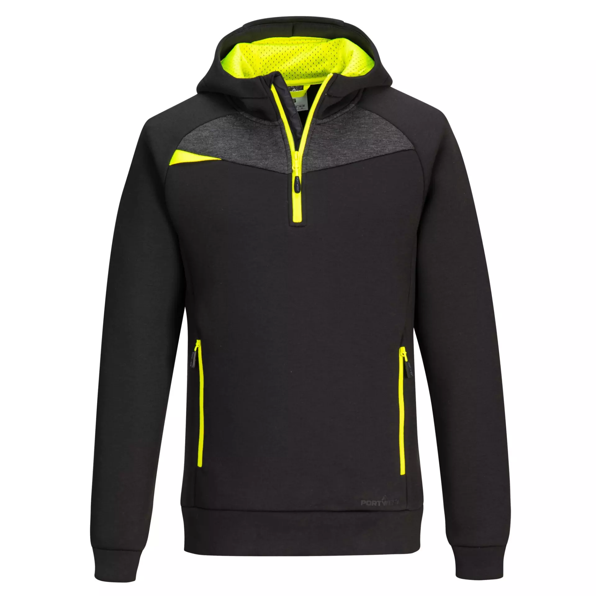 Portwest DX467BKR, DX4 Quarter Zip Hoodie, Black, image 1