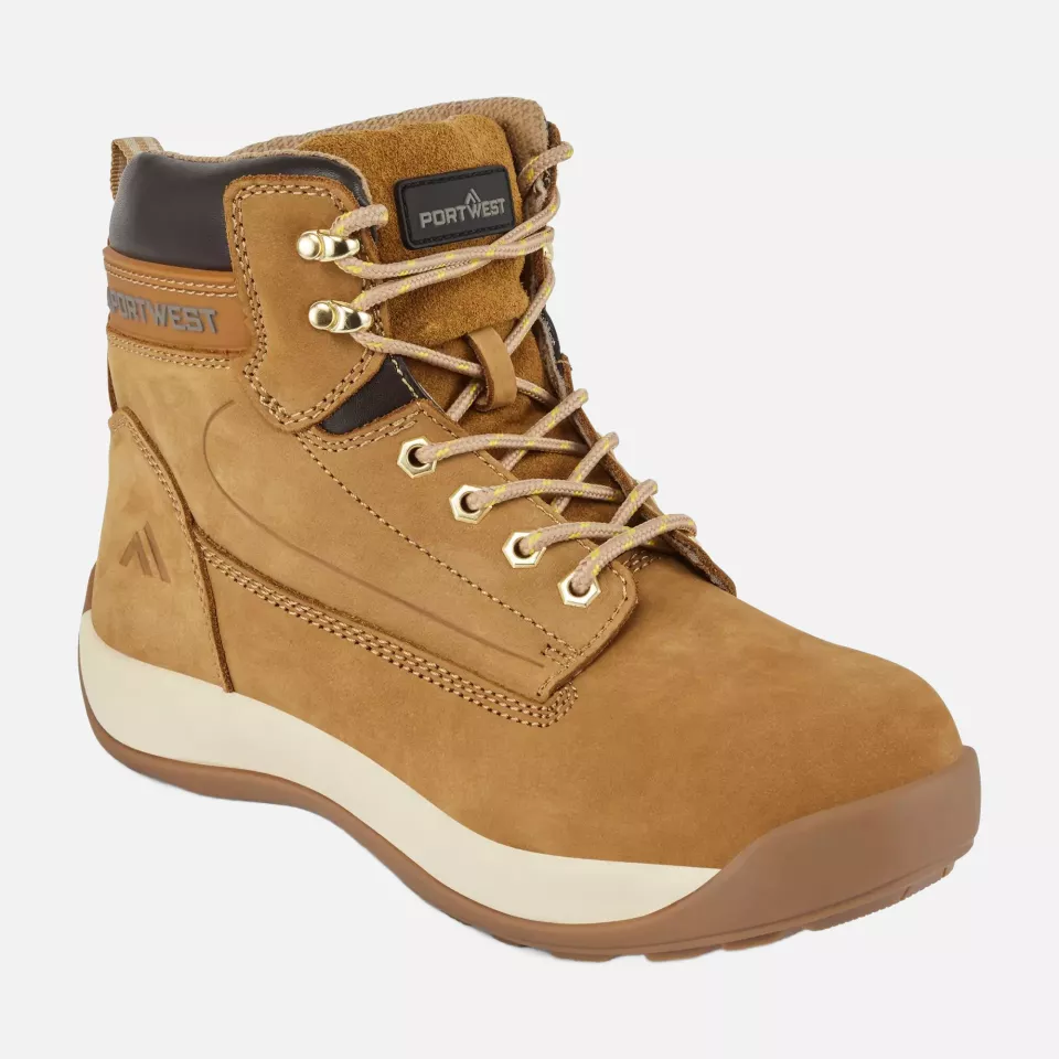 Portwest FW32HOR, Steelite Construction Nubuck Boot S3 HRO, Honey, image 2, gallery thumbnail