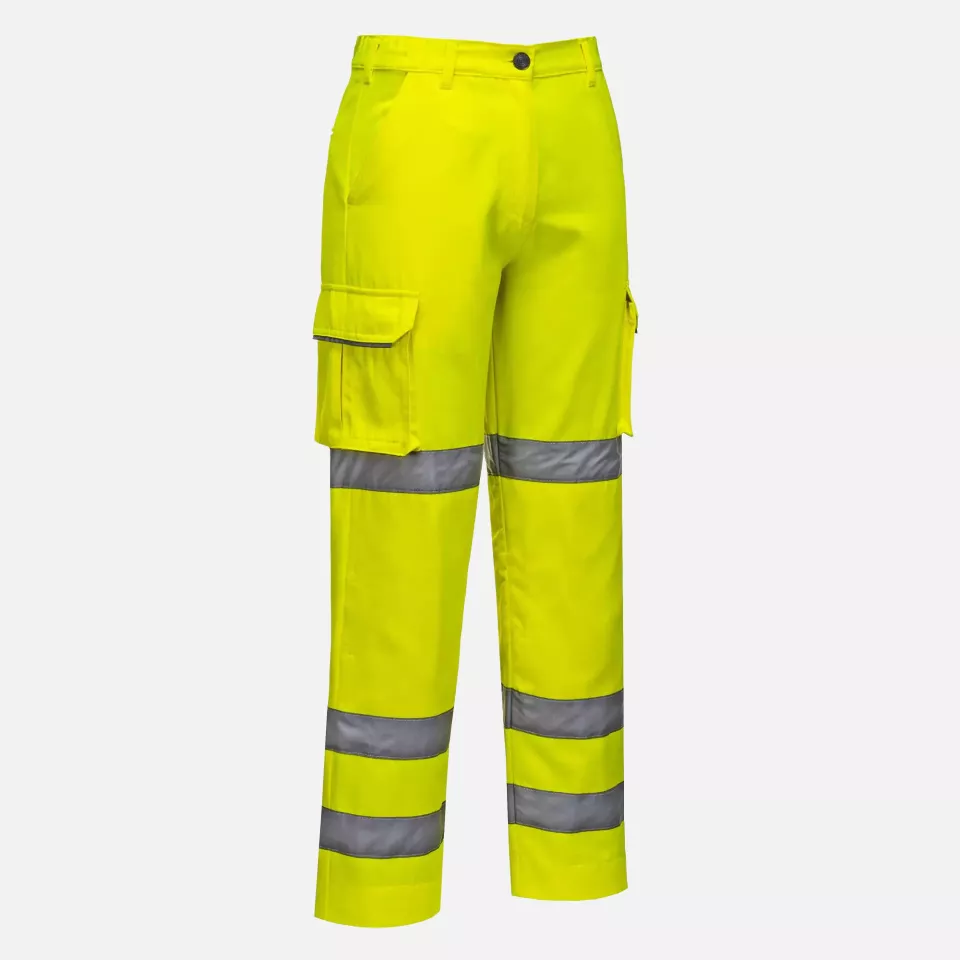 Portwest LW71YER, Warnschutz-Damen-Arbeitshose mit 3 Streifen, Gelb, image 3, gallery thumbnail