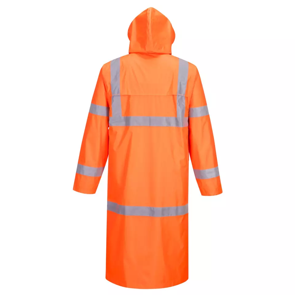 Portwest H445ORR, Hi-Vis Rain Coat 122cm, Orange, image 2, gallery thumbnail