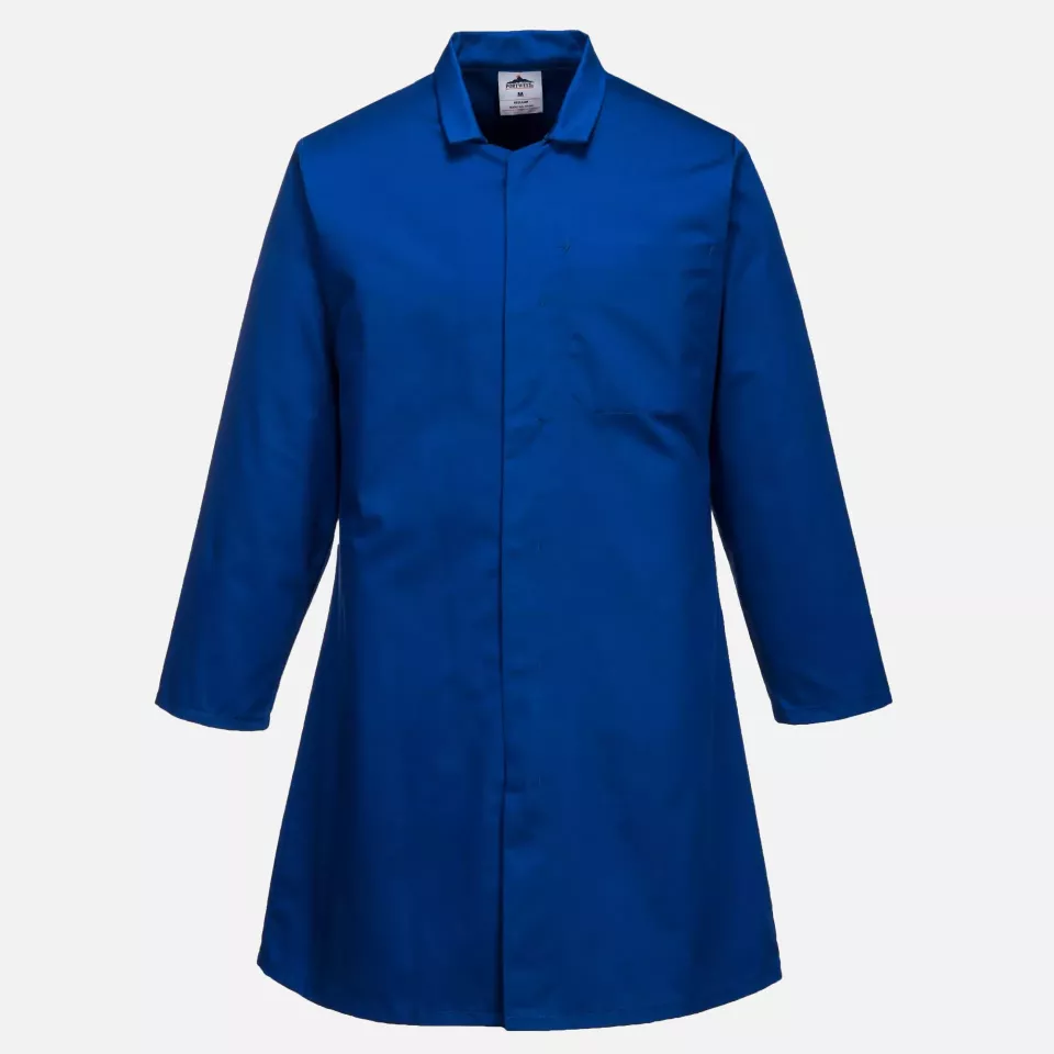 Portwest 2202RBR, Food Industry Men's 1 Pocket Coat, Royal Blue, image 1, gallery thumbnail