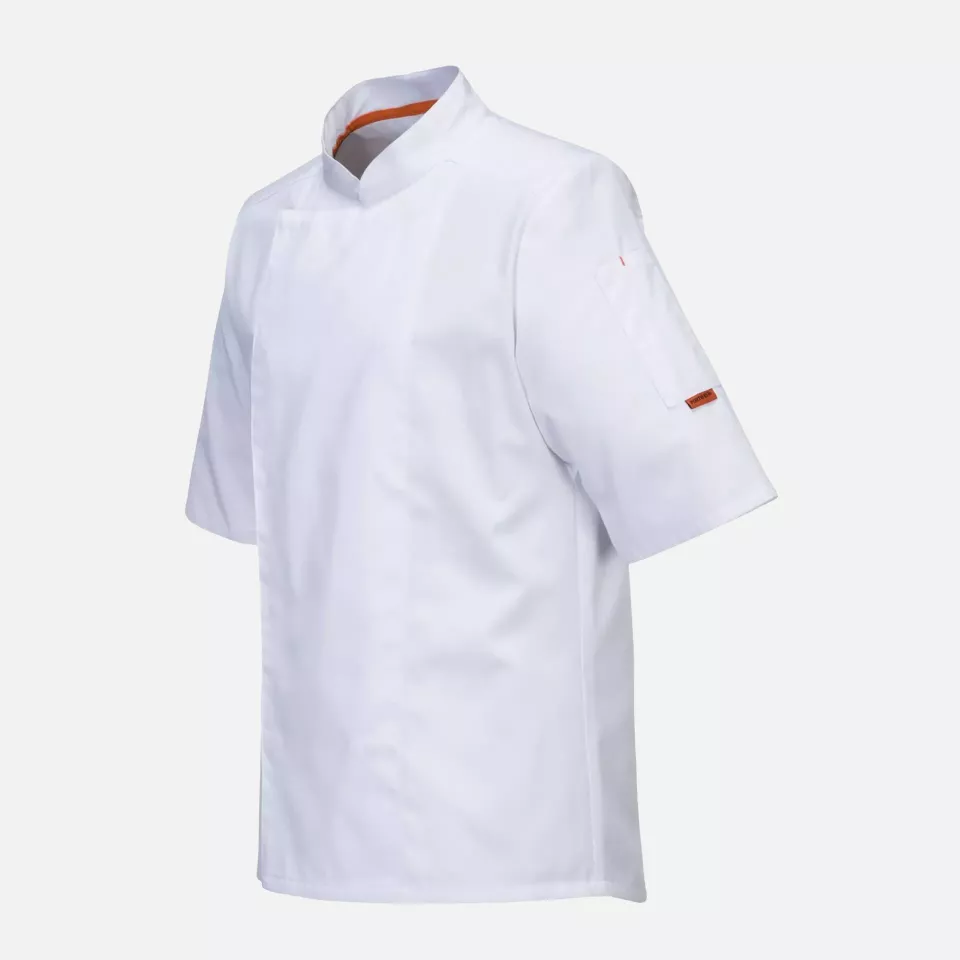 Portwest C738WHR, Chef's MeshAir Pro Jacket S/S, White, image 6, gallery thumbnail