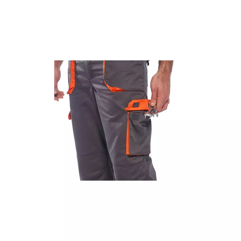 Portwest TX12GRR, Texo Contrast Bib and Brace, Grey, image 7, gallery thumbnail