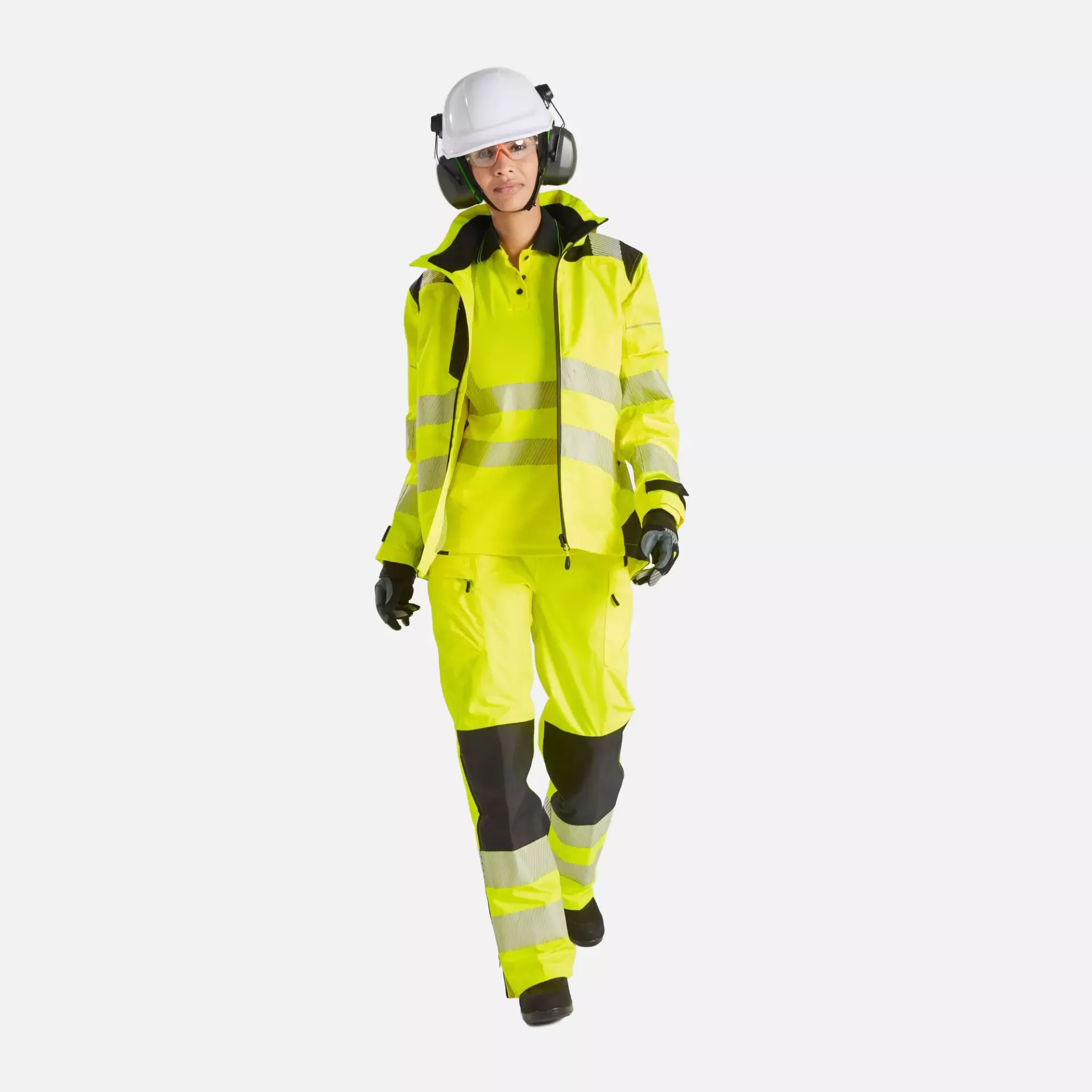 Portwest PW389YBR, PW3 Hi-Vis Women's Rain Jacket, Yellow/Black, image 10