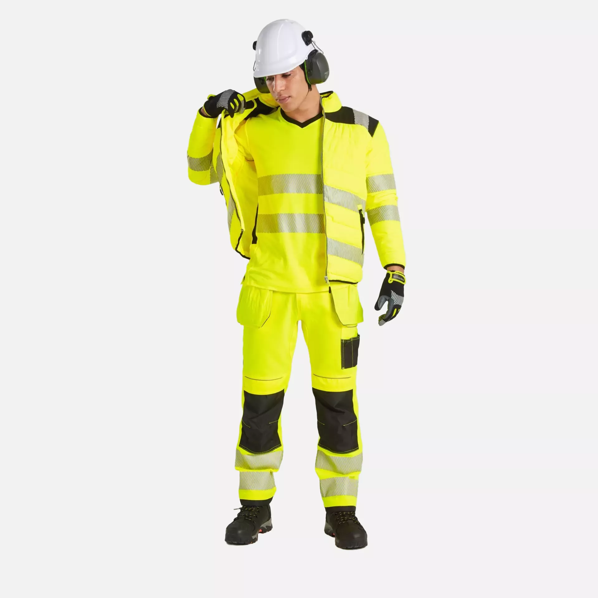 Portwest PW371YBR, PW3 Hi-Vis Baffle Jacket, Yellow/Black, image 7