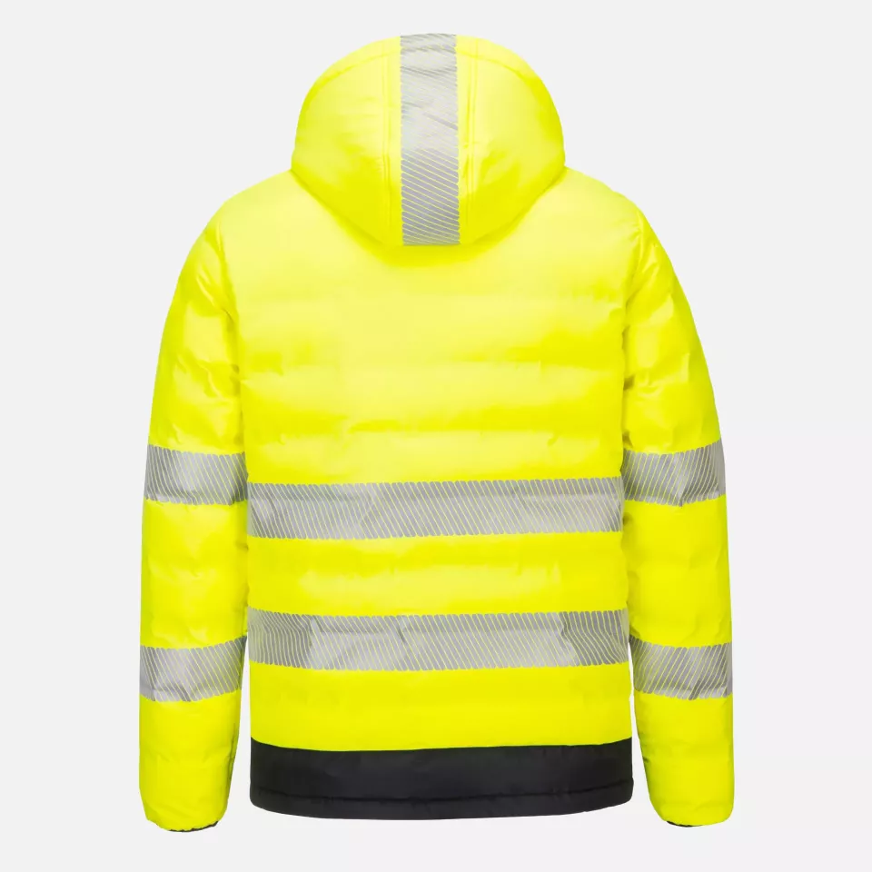 Portwest S548YBR, Hi-Vis Ultrasonic Heated Tunnel Jacket, Yellow/Black, image 2, gallery thumbnail