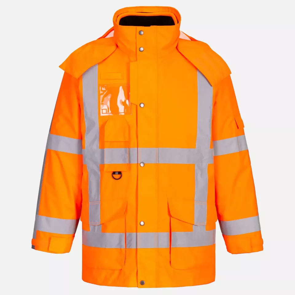 Portwest R461ORR, RWS Hi-Vis 3-in-1 Traffic Jacket, Orange, image 1, gallery thumbnail