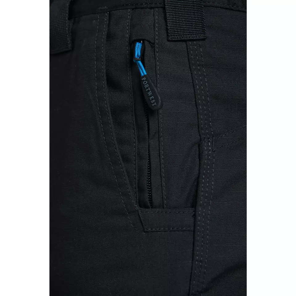 Portwest T802BKR, KX3 Ripstop Trousers, Black, image 10, gallery thumbnail