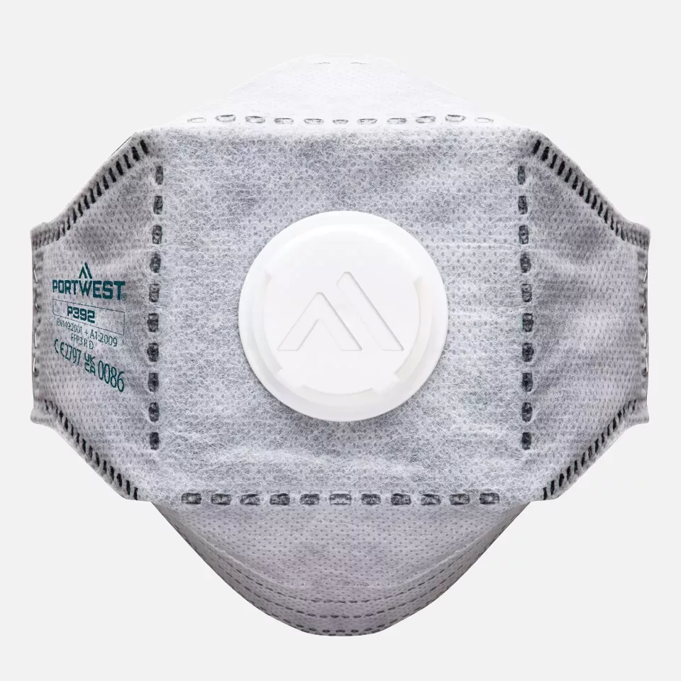 Portwest P392WHR, EAGLE FFP3 Aktivkohle-Faltmaske mit Ventil, Weiß, image 1, gallery thumbnail