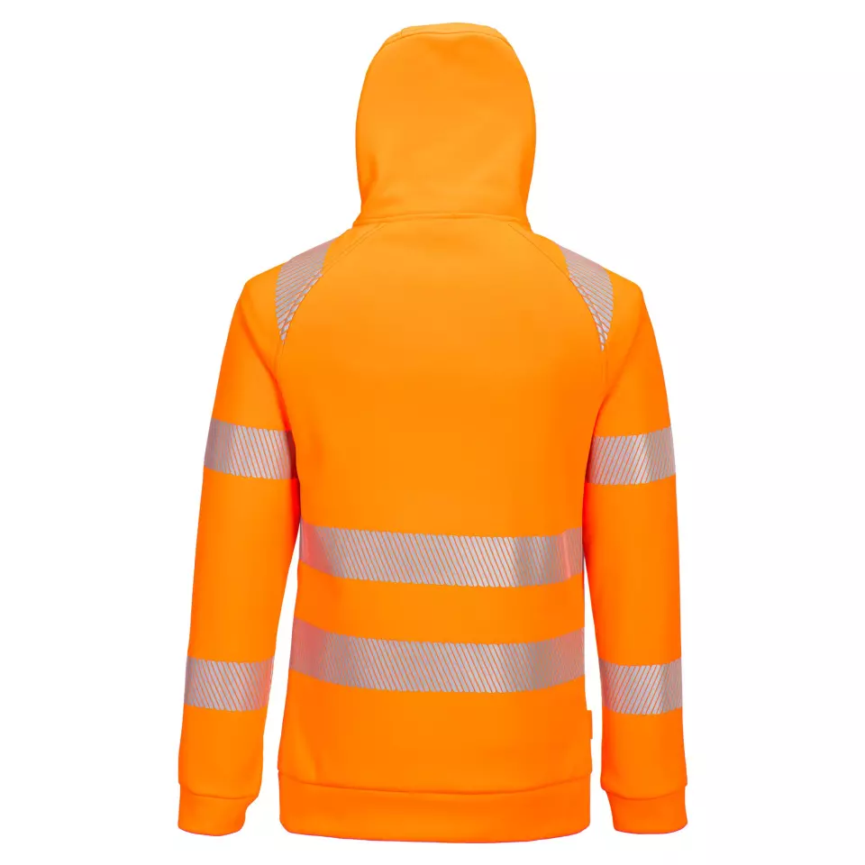 Portwest DX482OBR, DX4 Hi-Vis 1/4 Zip Hoodie, Orange/Black, image 2, gallery thumbnail