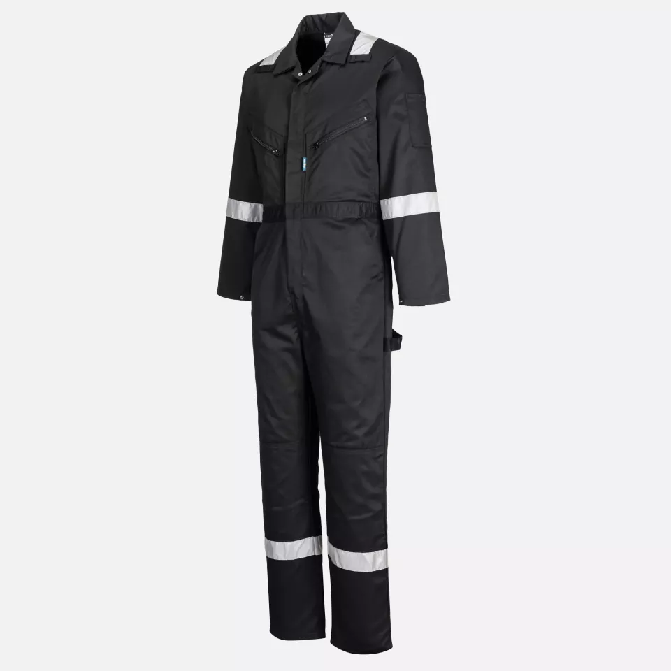 Portwest F813BKR, Iona Coverall, Black, image 3, gallery thumbnail