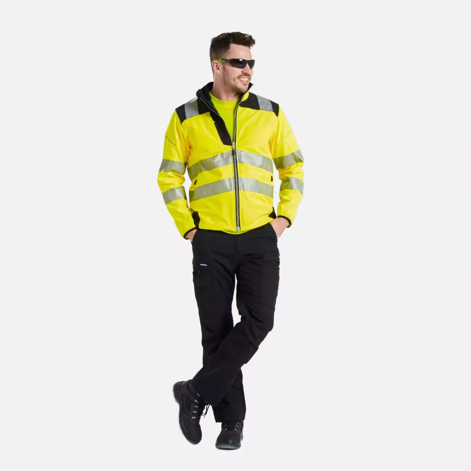 Portwest T402YBR, PW3 Hi-Vis Softshelljacke (3L), Gelb/Schwarz, image 4, gallery thumbnail