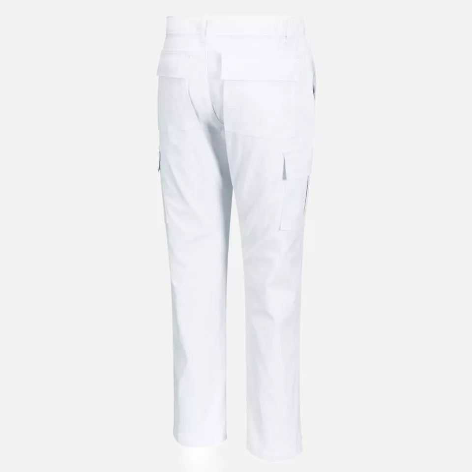 Portwest S231WHR, WX2 Eco Stretch Slim Fit Combat Trousers, White, image 3, gallery thumbnail