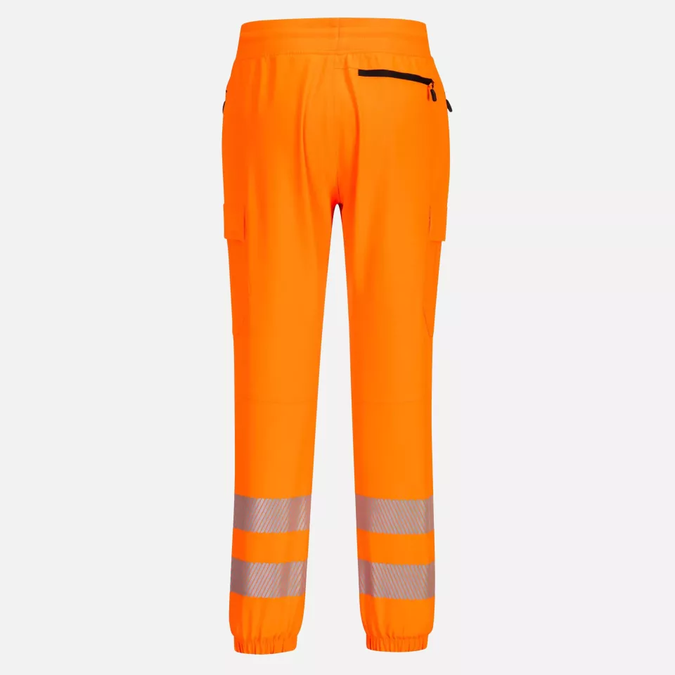 Portwest KX346OBR, PW3 Hi-Vis Flexi Jogginghose, Orange/Schwarz, image 2, gallery thumbnail