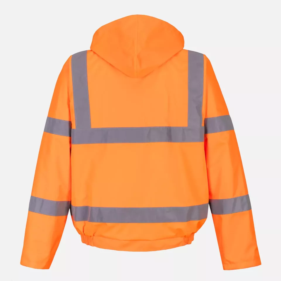 Portwest RT62ORR, Hi-Vis Breathable Rain Bomber Jacket, Orange, image 3, gallery thumbnail