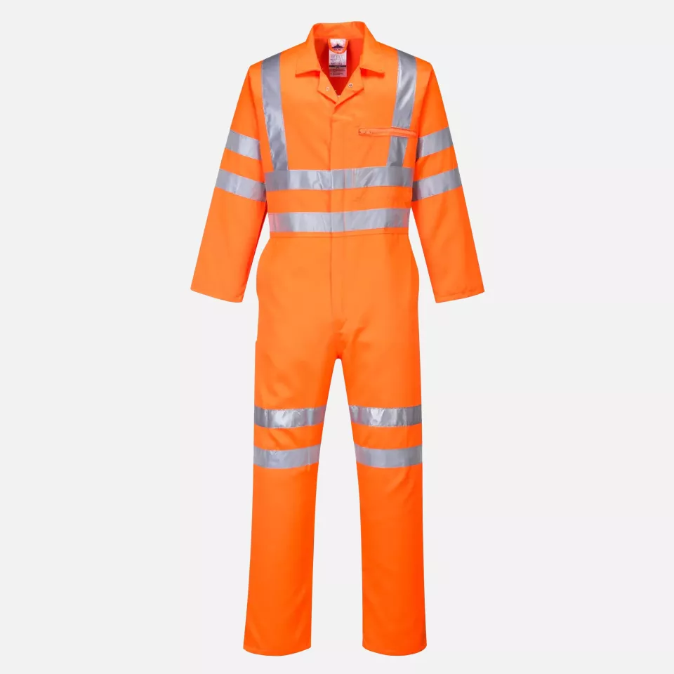 Portwest RT42ORT, Hi-Vis Polycotton Service Coverall, Orange Tall, image 1, gallery thumbnail