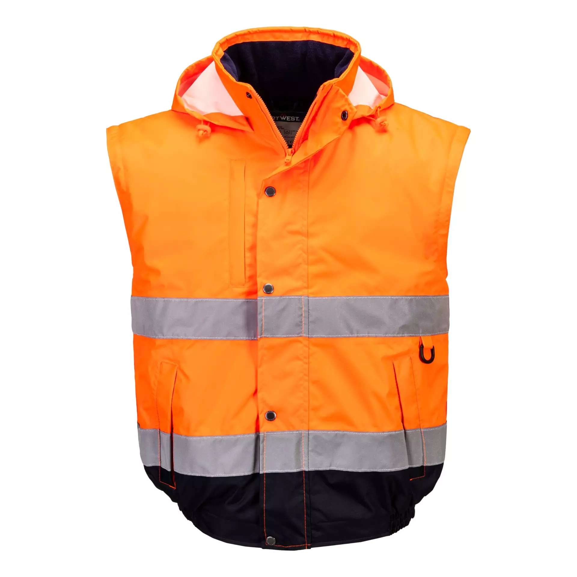 Portwest C468ORR, Hi-Vis 2-in-1 Contrast Bomber Jacket, Orange, image 3