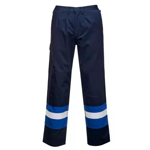 Portwest Bizflame Work FR Trousers, Navy/Royal