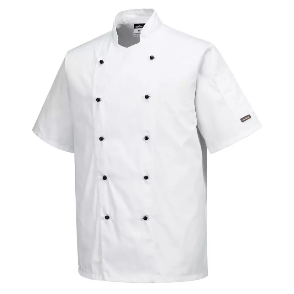 Portwest C734WHR, Chef's Kent Jacket S/S, White