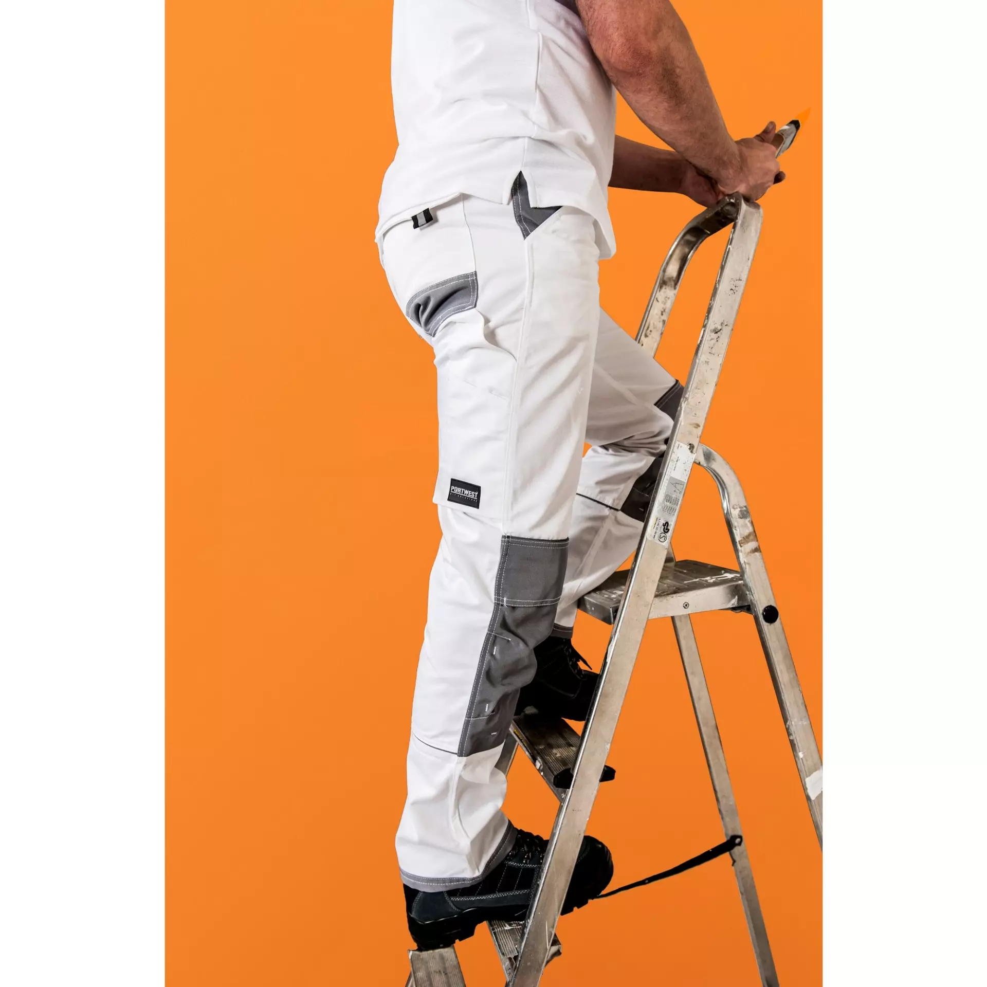 Portwest KS54WHR, Painters Pro Trousers, White, image 3
