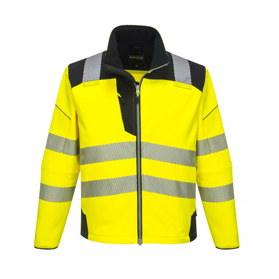 Portwest T402YBR, PW3 Hi-Vis Softshell (3L), Yellow/Black, image 1, gallery thumbnail