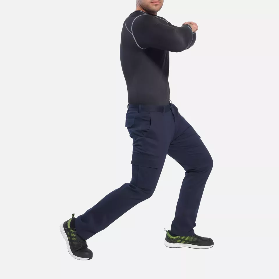 Portwest S231BKR, WX2 Eco Stretch Slim Fit Combat Trousers, Black, image 5, gallery thumbnail