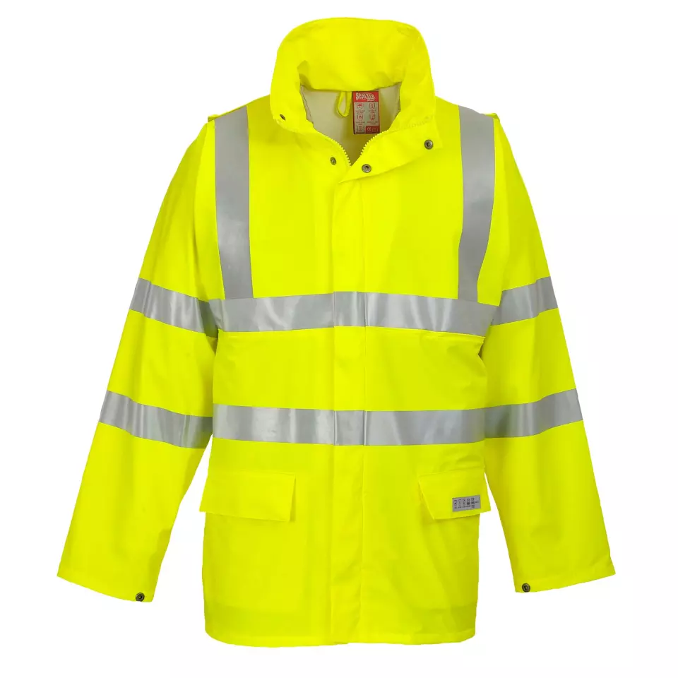Portwest FR41YER, Sealtex Flame Hi-Vis FR Jacket, Yellow, image 1, gallery thumbnail