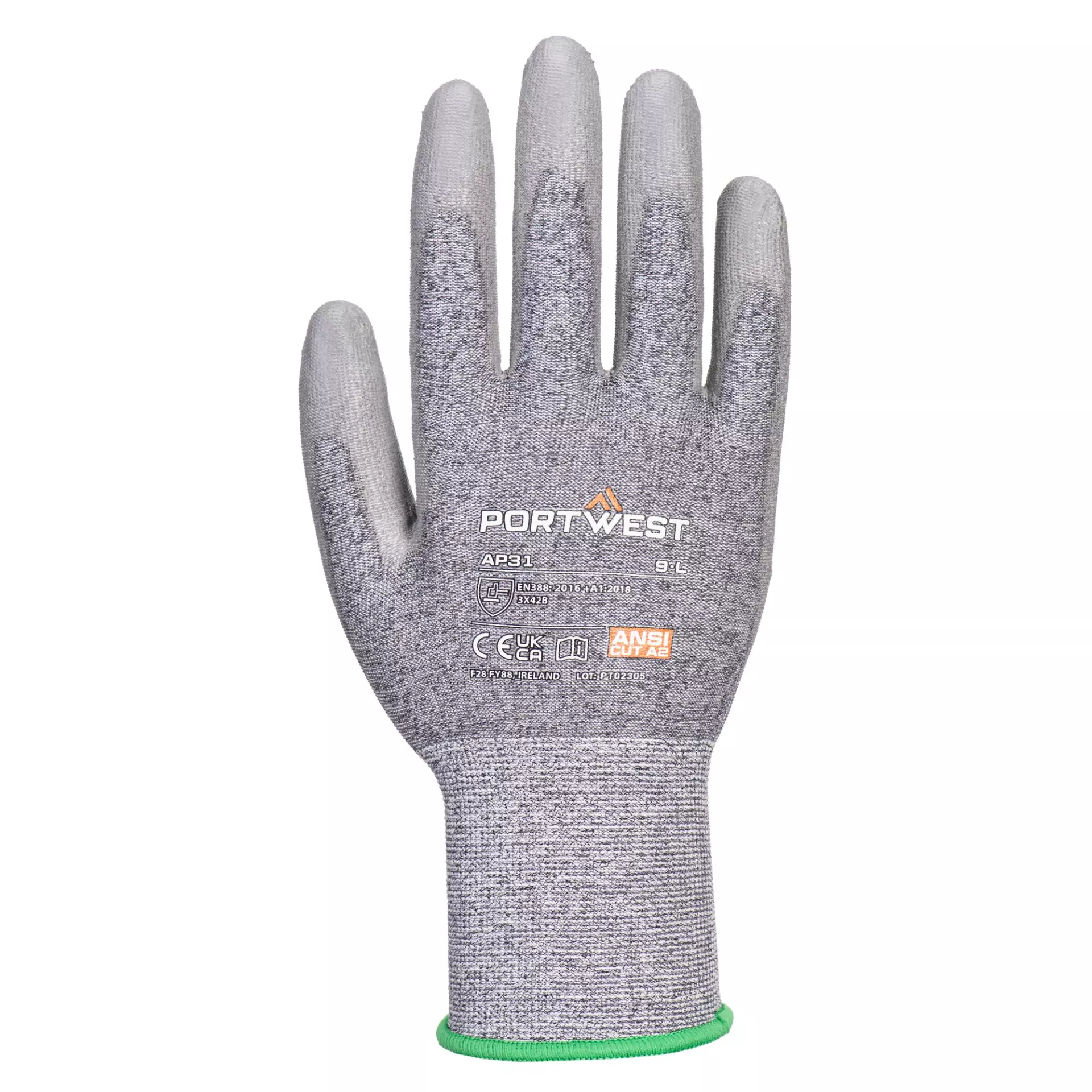 Portwest AP31K7R, Senti Cut Lite Glove, Black/Grey, image 1