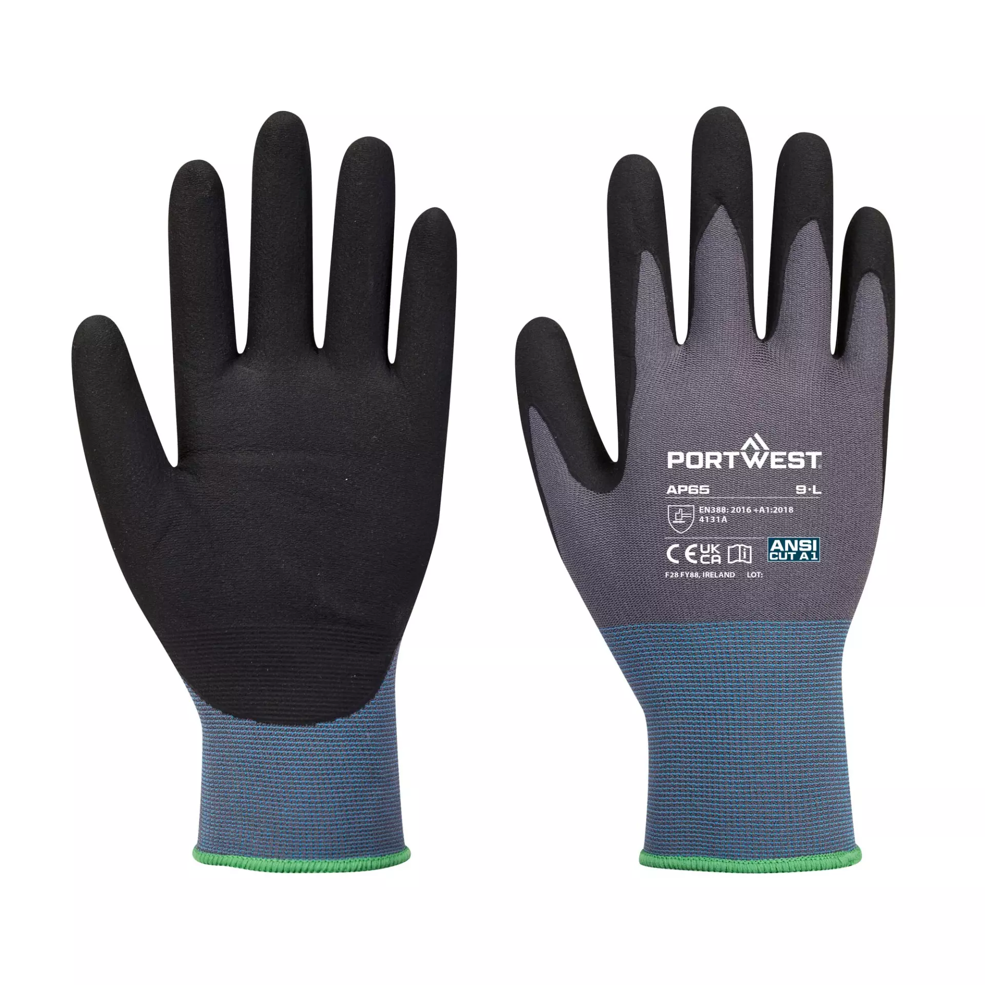 Portwest AP65K7R, NPR Pro Nitrile Foam, Black/Grey, image 2