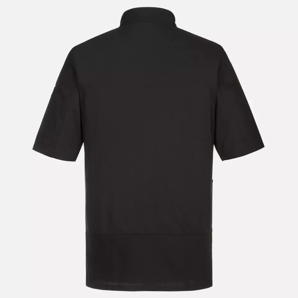 Portwest C735BKR, Chef's MeshAir Pro Surrey Jacket S/S, Black, image 2, gallery thumbnail