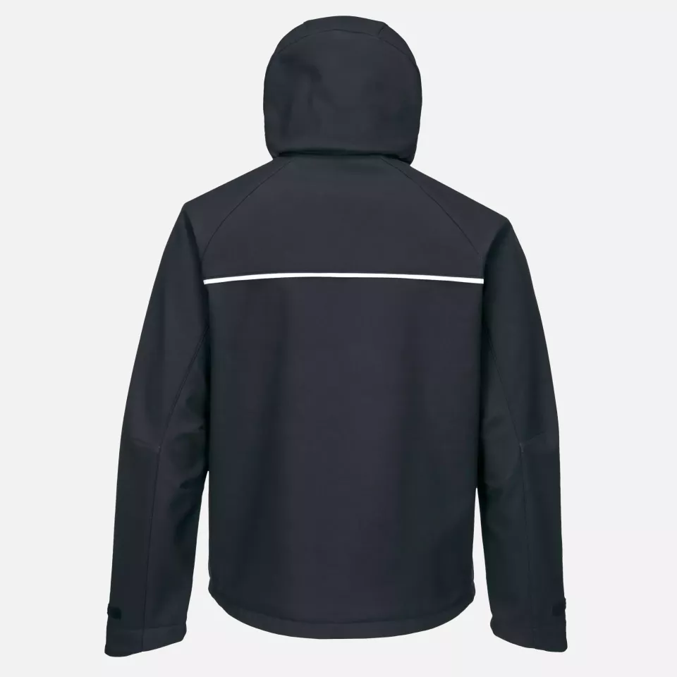 Portwest DX474BKR, DX4 Hooded Softshell (3L), Black, image 2, gallery thumbnail