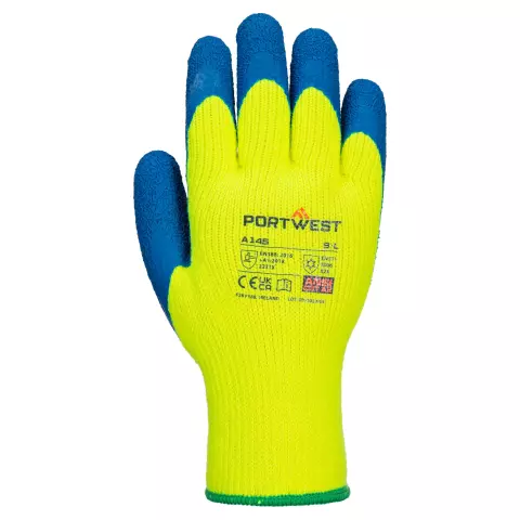 Portwest Cold Grip Glove, Yellow/Blue