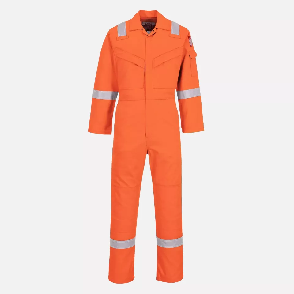 Portwest FR21ORT, Bizflame Work FR Superleichter antistatischer Overall, Orange Lang, image 1, gallery thumbnail