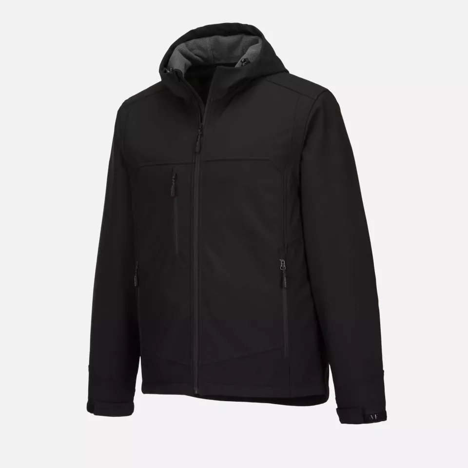 Portwest KX362BKR, KX3 Hooded Softshell (3L), Black, image 2, gallery thumbnail