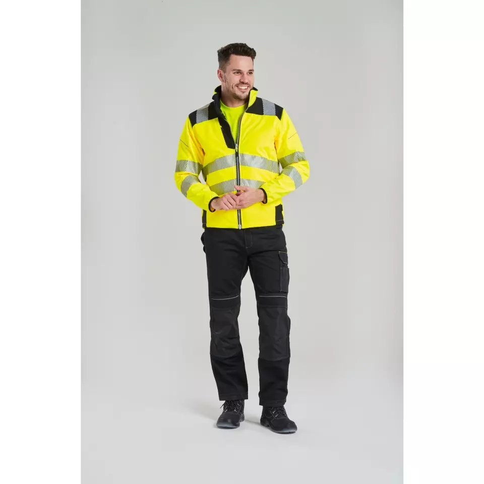 Portwest T402YBR, PW3 Hi-Vis Softshell (3L), Yellow/Black, image 8, gallery thumbnail