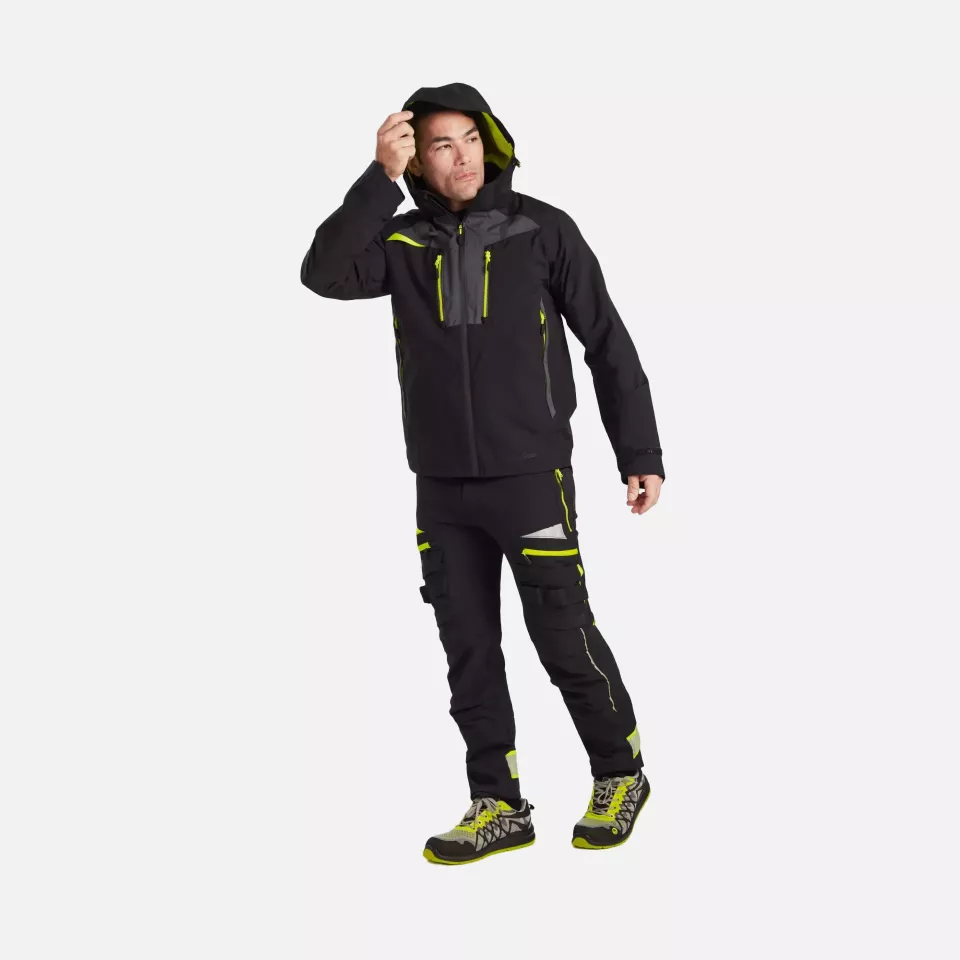 Portwest DX463BKR, DX4 Rain Jacket, Black, image 8, gallery thumbnail
