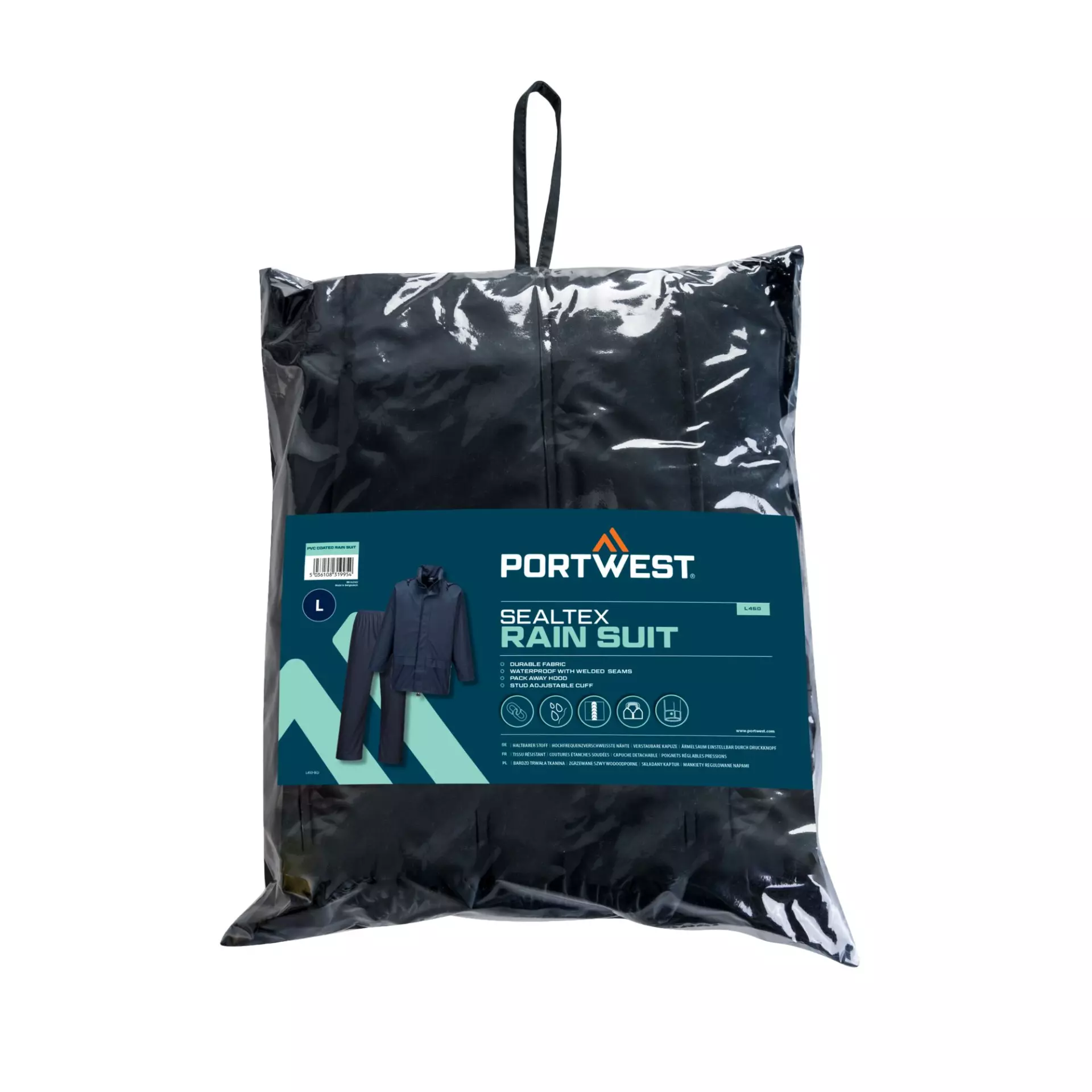 Portwest L450NAR, Sealtex Essential Rainsuit (2 Piece Suit), Navy, image 1