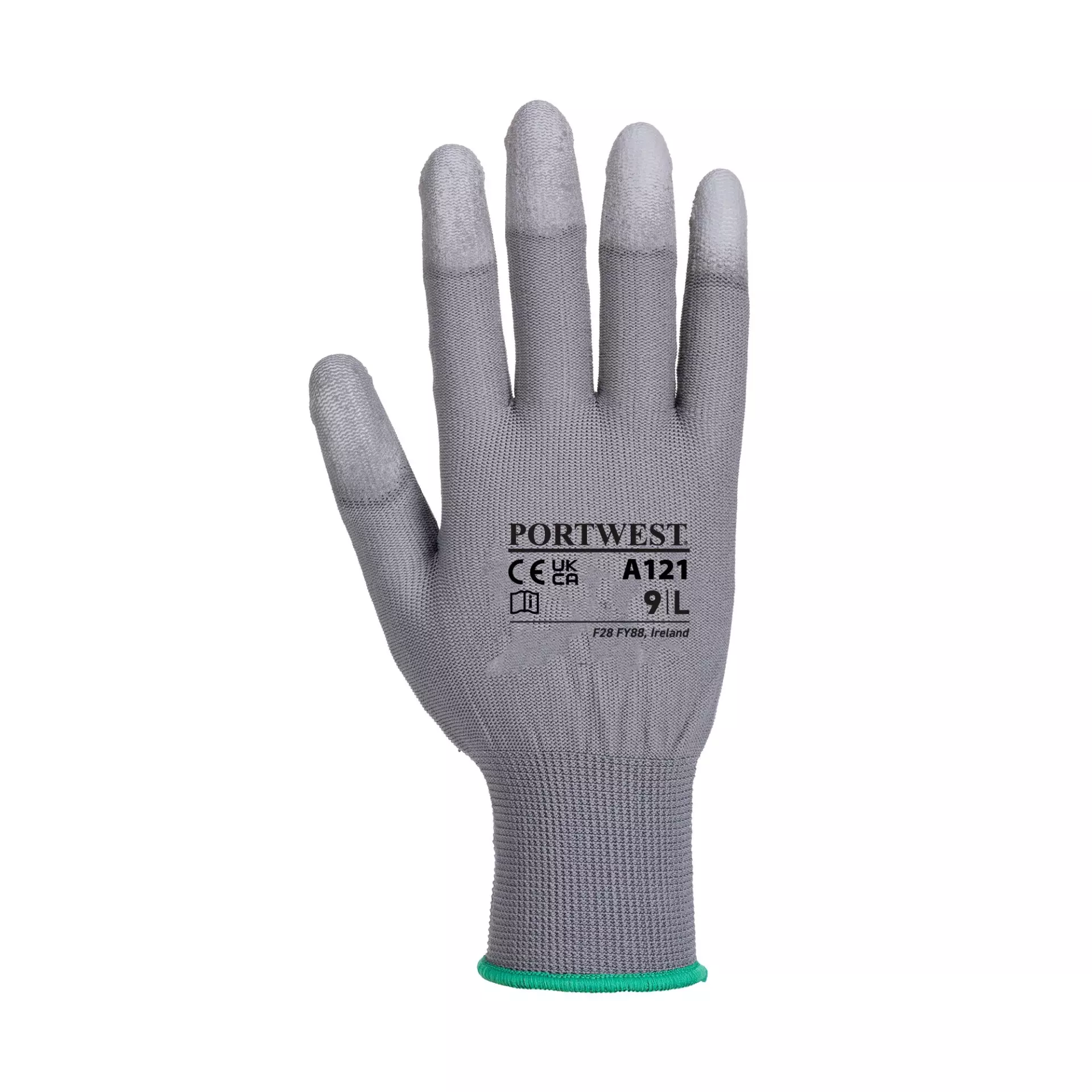 Portwest A121GRR, PU Fingertip Glove, Grey, image 2