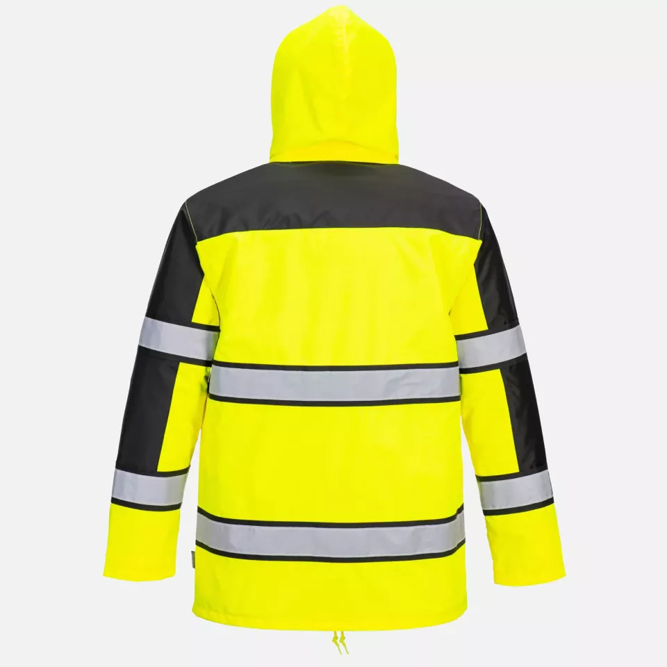 Portwest S462YER, Hi-Vis Contrast Winter Classic Jacket, Yellow, image 2, gallery thumbnail