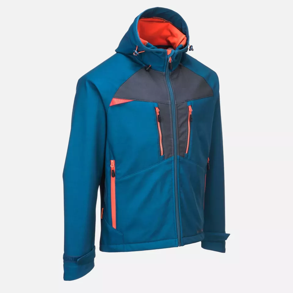 Portwest DX474MBR, DX4 Hooded Softshell (3L), Metro Blue, image 3, gallery thumbnail