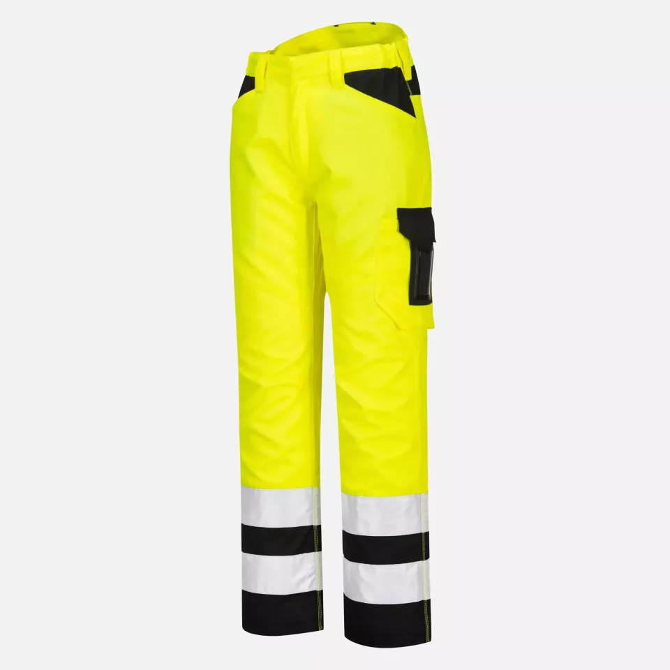 Portwest PW241YBR, PW2 Hi-Vis Service Trousers, Yellow/Black, image 6, gallery thumbnail