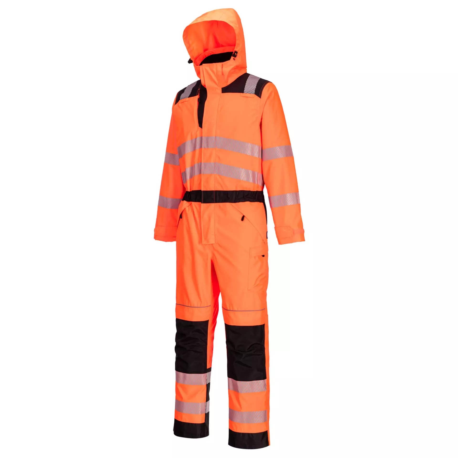 Portwest PW355OBR, PW3 Hi-Vis Rain Coverall, Orange/Black, image 4