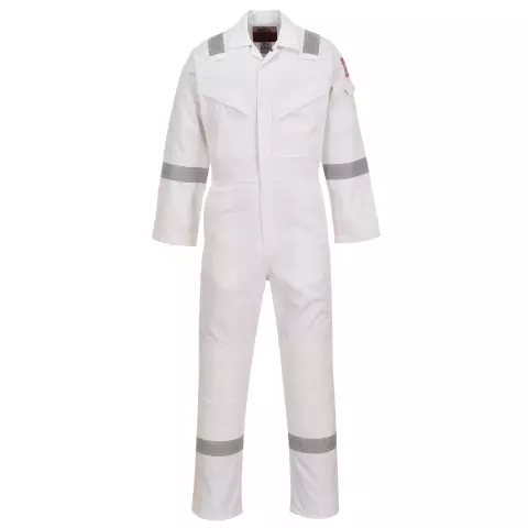 Portwest Bizflame Work Anti-Static FR Coverall 350g, White