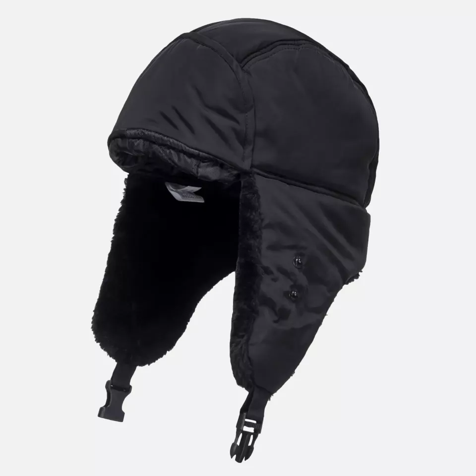 Portwest HA13BKR, Winter Trapper Cap, Black, image 1, gallery thumbnail